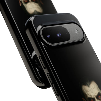 Gothic vampire portrait phone case featuring Dracula horror design for iPhone, by Printify, with dark, detailed vampire artwork.