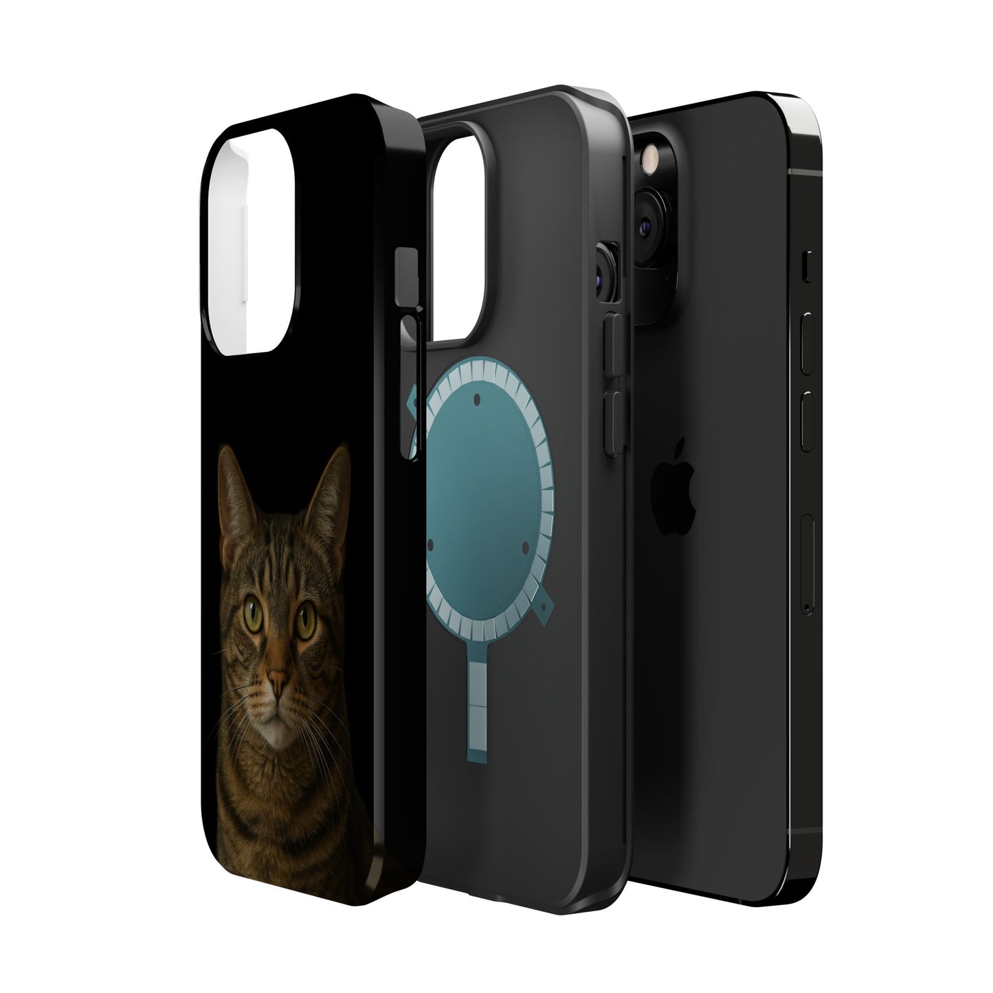 Magnetic Impact-Resistant Phone Case — Realistic Tabby Cat Portrait