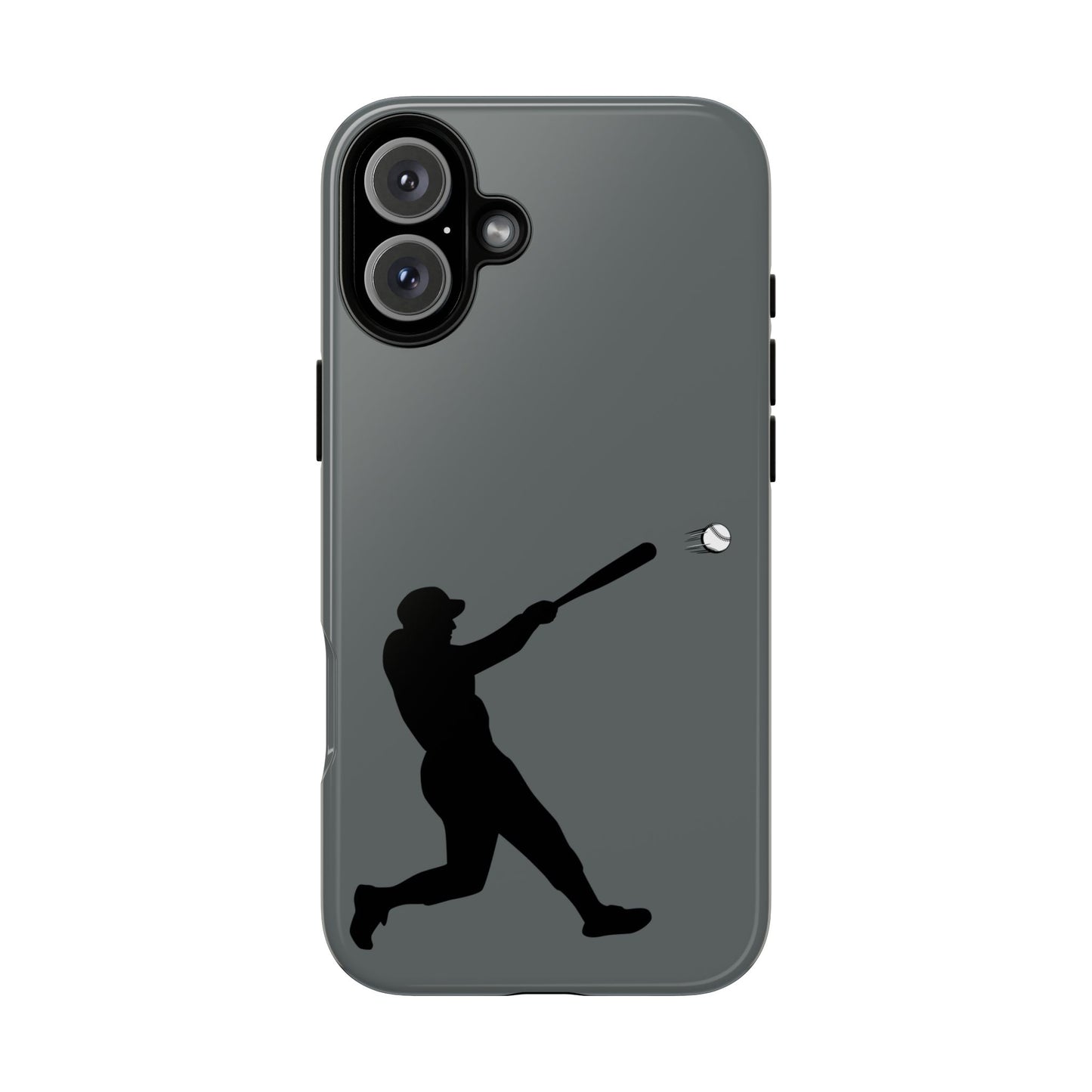 Printify baseball batter phone case, tough protective smartphone cover with baseball player design for sports fans.