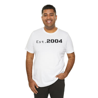 Est. 2004 Unisex Jersey Tee - Vintage Style Graphic Shirt, Casual Wear, Gift for Birthdays, Anniversaries, Celebrations