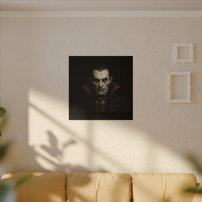 Vampire Portrait Canvas Wall Art – Gothic Dracula Matte Stretched Print