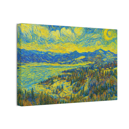 Vibrant Canvas Art, Framed Wall Decor, Modern Home Decor, Landscape Painting, Gift for Art Lovers, Art for Living Room