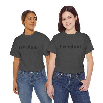 Freedom script tee | T-Shirt, American flag sleeve - TRV