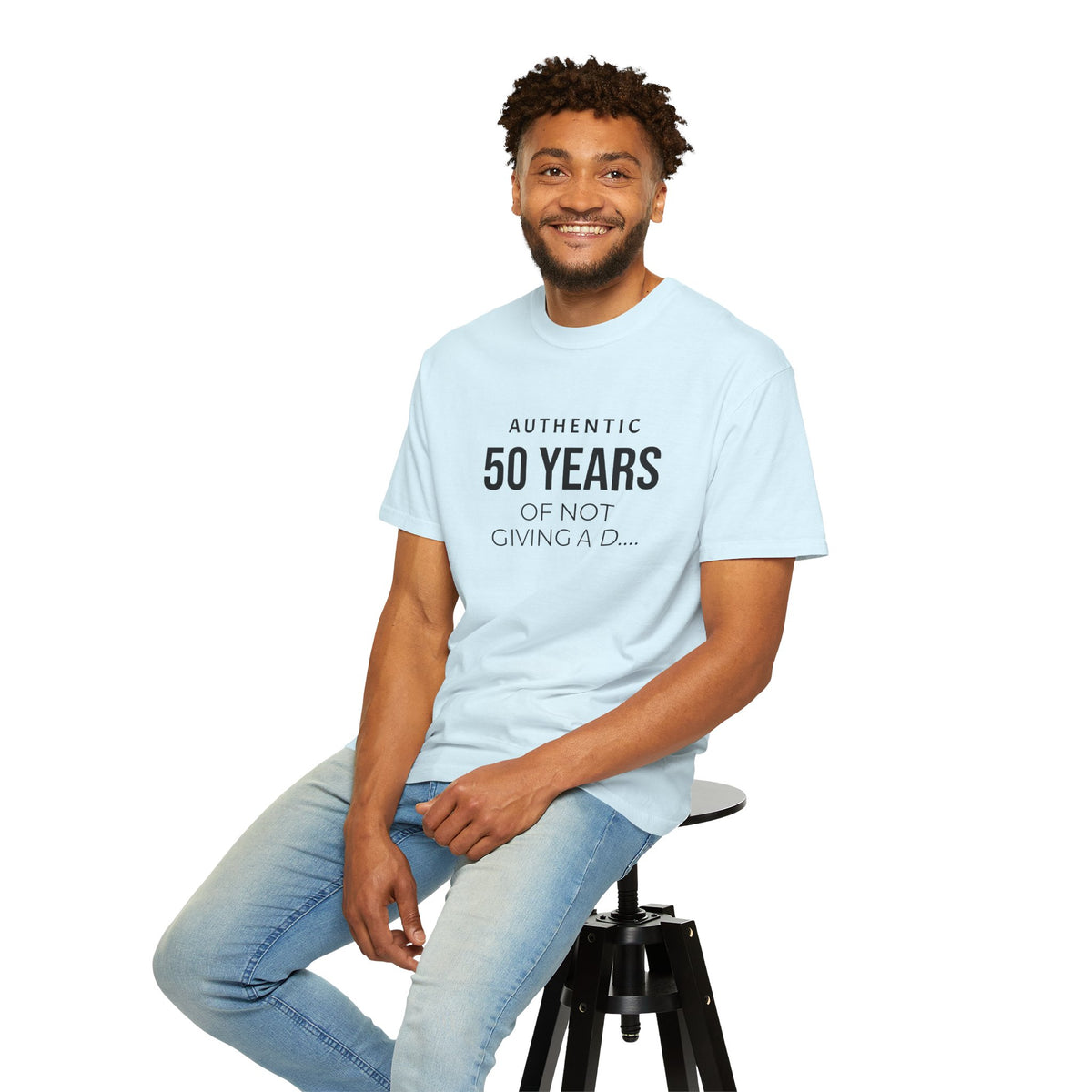 Custom garment-dyed T-shirt from Printify featuring a plain, soft fabric in a relaxed fit, perfect for design your own personalized tee.