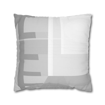 Abstract Geometric Grid Spun Polyester Pillowcase