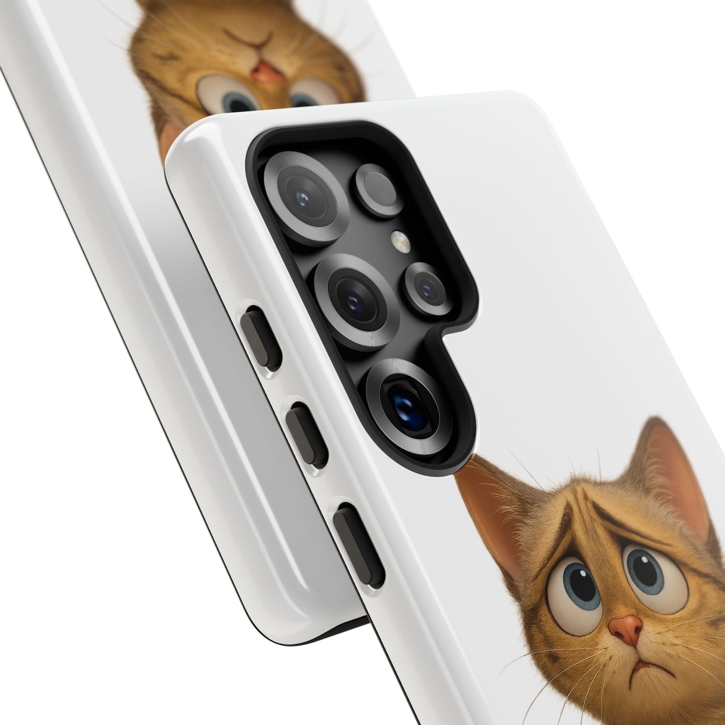 Cute Cat Phone Case, Funny Kitty Case, Animal Lover Gift, Cat Lover Accessory, Unique Cat Design Case, Pet Mom Gift - TRV