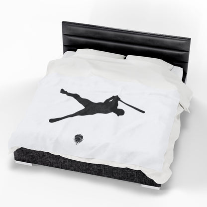 Baseball Player Plush Blanket | Soft Sports Throw, Cozy Gift for Athletes, Home Decor, Game Day Blanket, Perfect for Birthdays - TRV