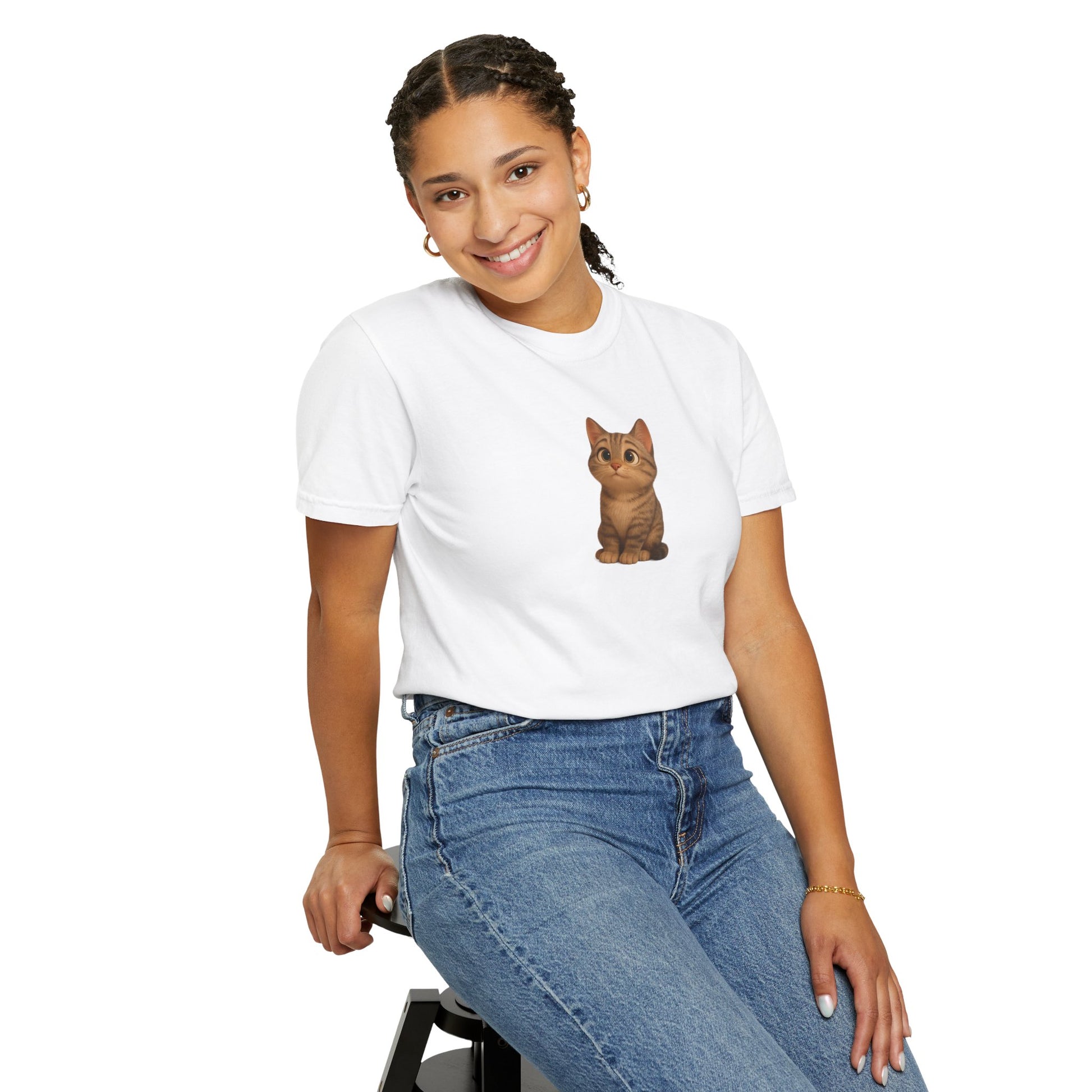 Cute Cat Graphic T-Shirt, Casual Wear, Cat Lover Gift, Everyday Tee, Animal Lover Apparel, Perfect for Birthdays & Holidays - TRV