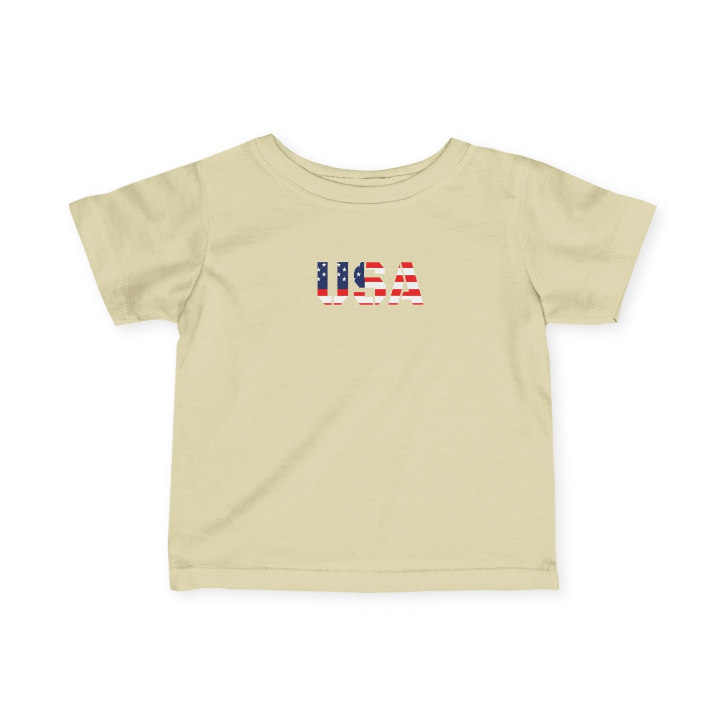 USA Infant Fine Jersey Tee - Cute Baby Shirt, Toddler Clothing, American Flag Tee, Baby Shower Gift, 4th of July Outfit