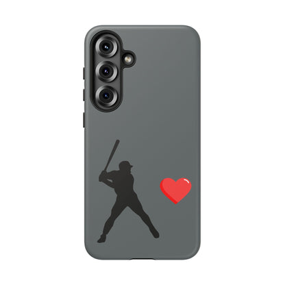 Printify Baseball Love phone case featuring sports-themed design, durable protective case for sports lovers and Father's Day gift.
