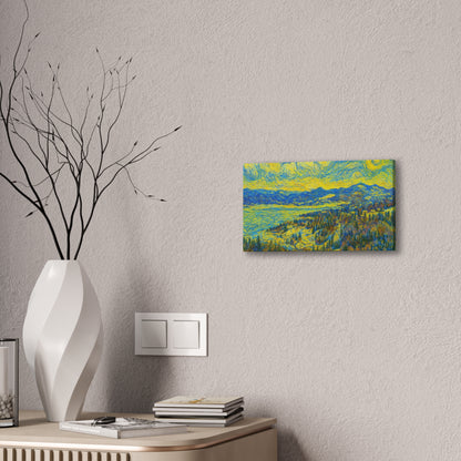 Vibrant Canvas Art, Framed Wall Decor, Modern Home Decor, Landscape Painting, Gift for Art Lovers, Art for Living Room