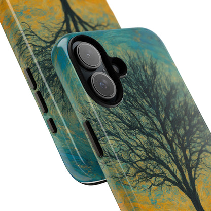 Artistic Phone Case with Tree Design, Nature Lover Gift, Unique Phone Cover, Holiday Present, Eco-friendly Tech Accessories - TRV