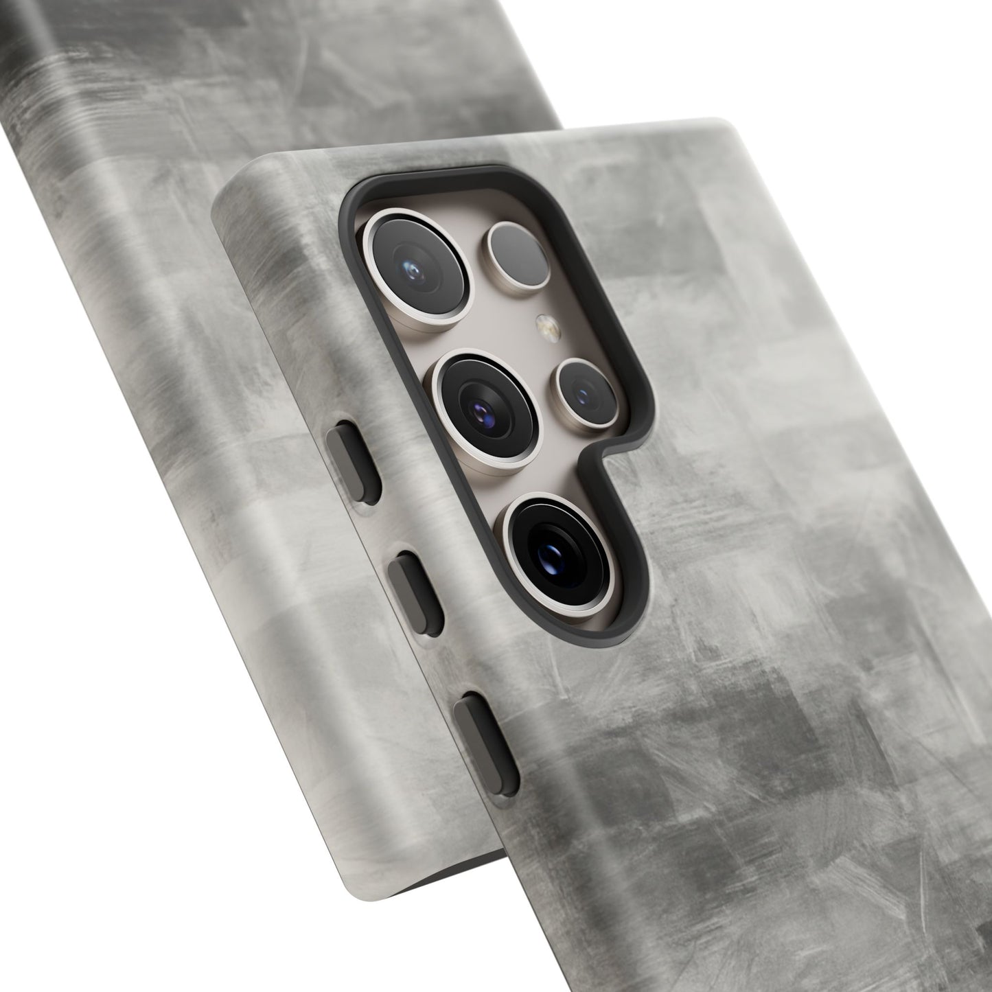 Abstract gray grid design phone case for iPhone, durable protective cover from Printify with a modern geometric pattern.