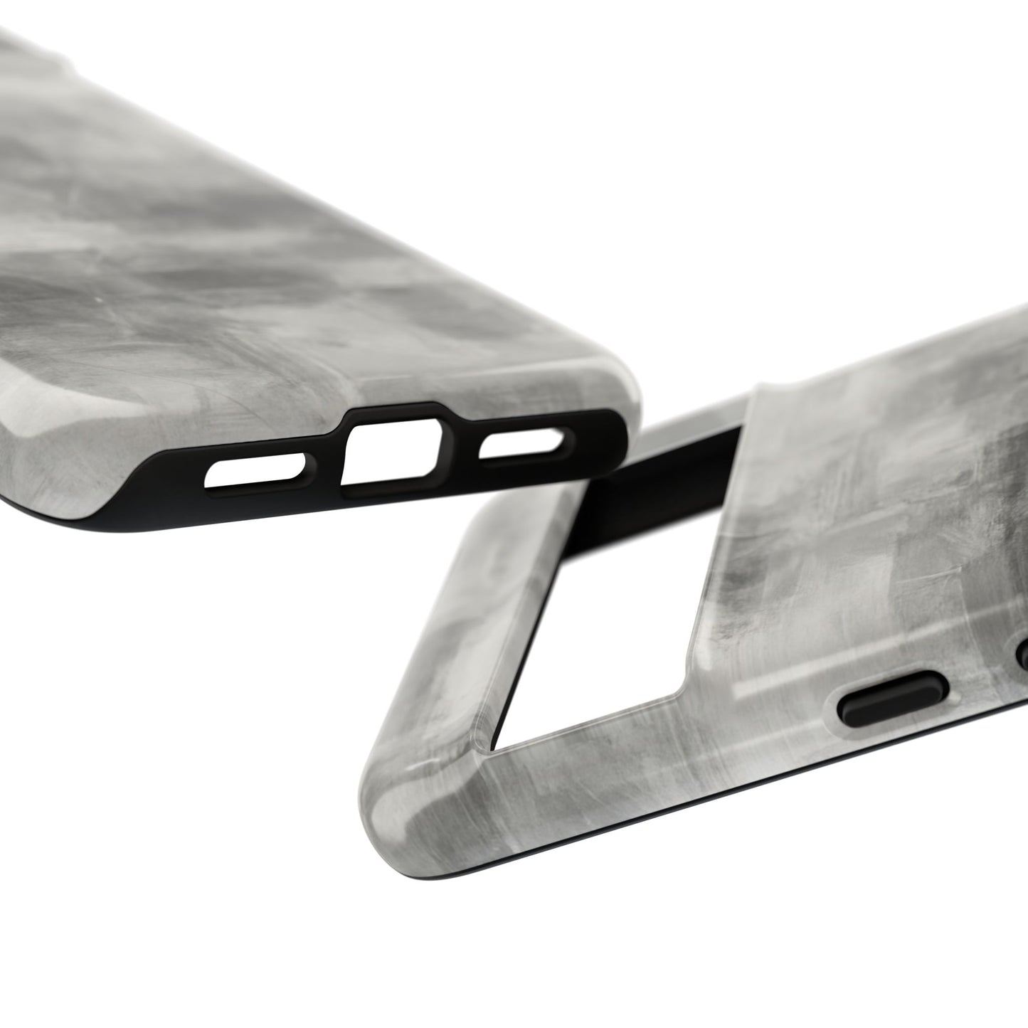 Abstract gray grid phone case for iPhone, tough protective cover by Printify with modern geometric design.