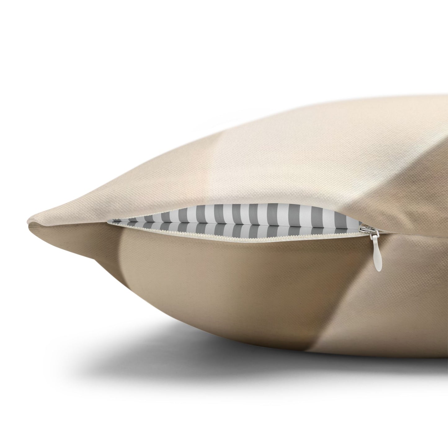 Beige Abstract Paper Swirl Pillowcase Spun Polyester Square Pillowcase