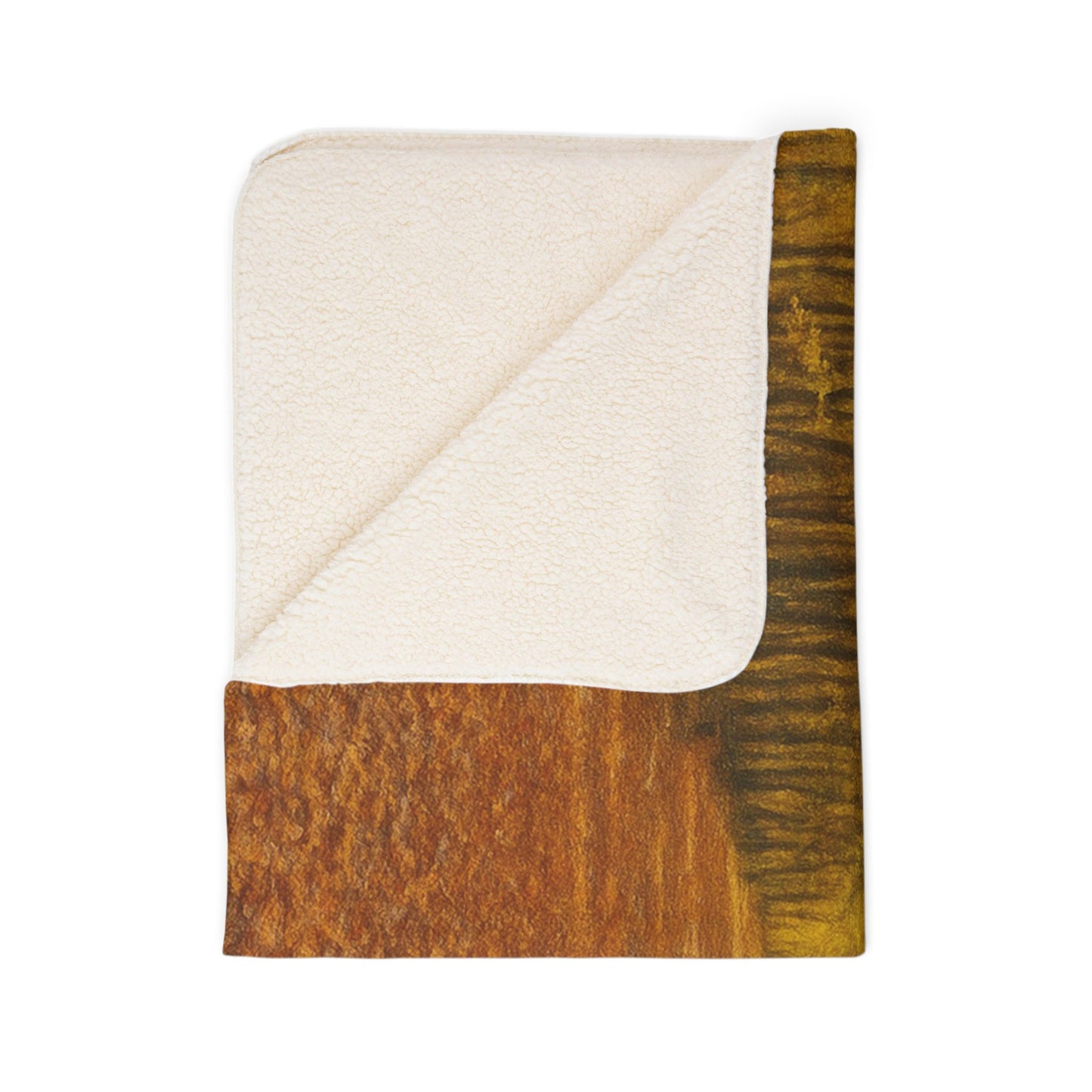Printify Autumn Fleece Sherpa Blanket, cozy fall throw with warm fleece and sherpa lining, perfect for autumn decor and comfort.