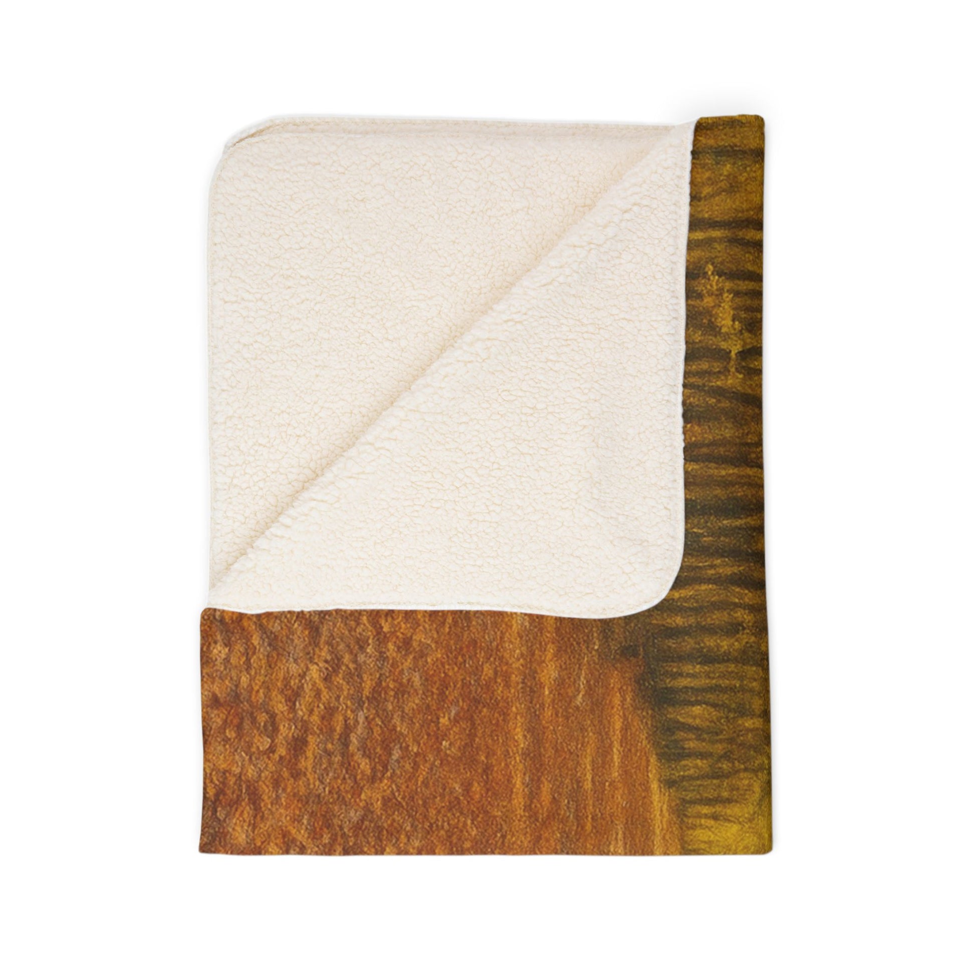 Printify Autumn Fleece Sherpa Blanket, cozy fall throw with warm fleece and sherpa lining, perfect for autumn decor and comfort.
