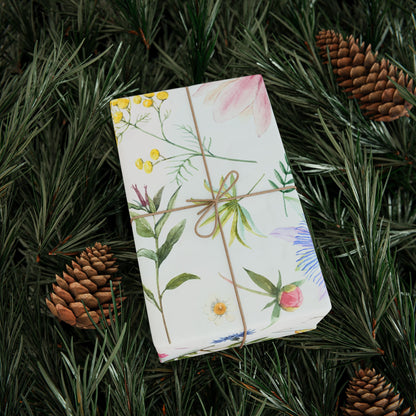 Floral Peony Wrapping Paper Roll — Watercolor Garden Gift Wrap for Mother's Day & Spring Celebrations