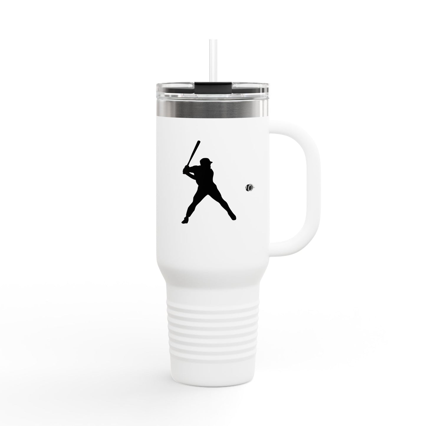 Baseball Player Silhouette 40oz Insulated Travel Mug