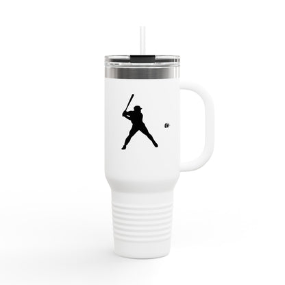 Baseball Player Silhouette 40oz Insulated Travel Mug