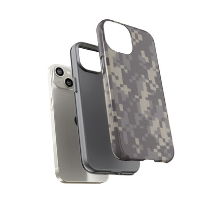 Digital camouflage tough phone case by Printify, rugged protective cover for smartphones with durable camo design.