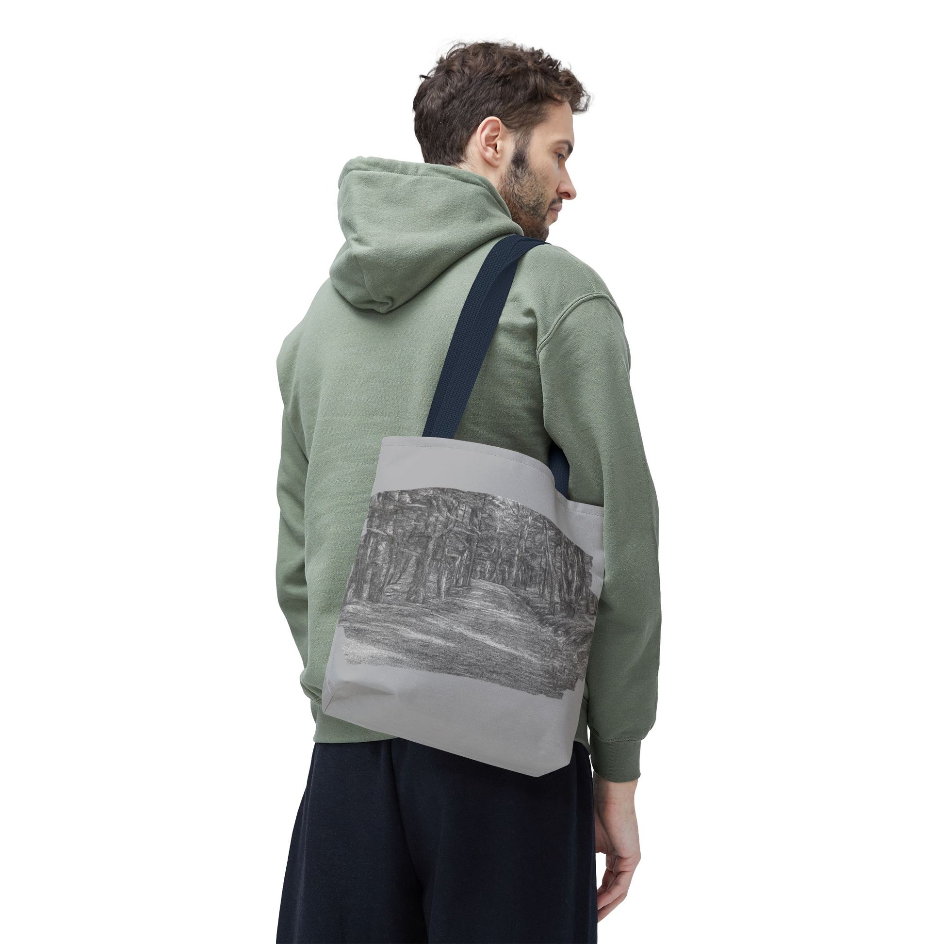 Scenic Path Tote Bag, Reversible Tote, Eco-Friendly Shopper, Outdoor Adventure Bag, Gift for Nature Lovers, Stylish Carryall - TRV