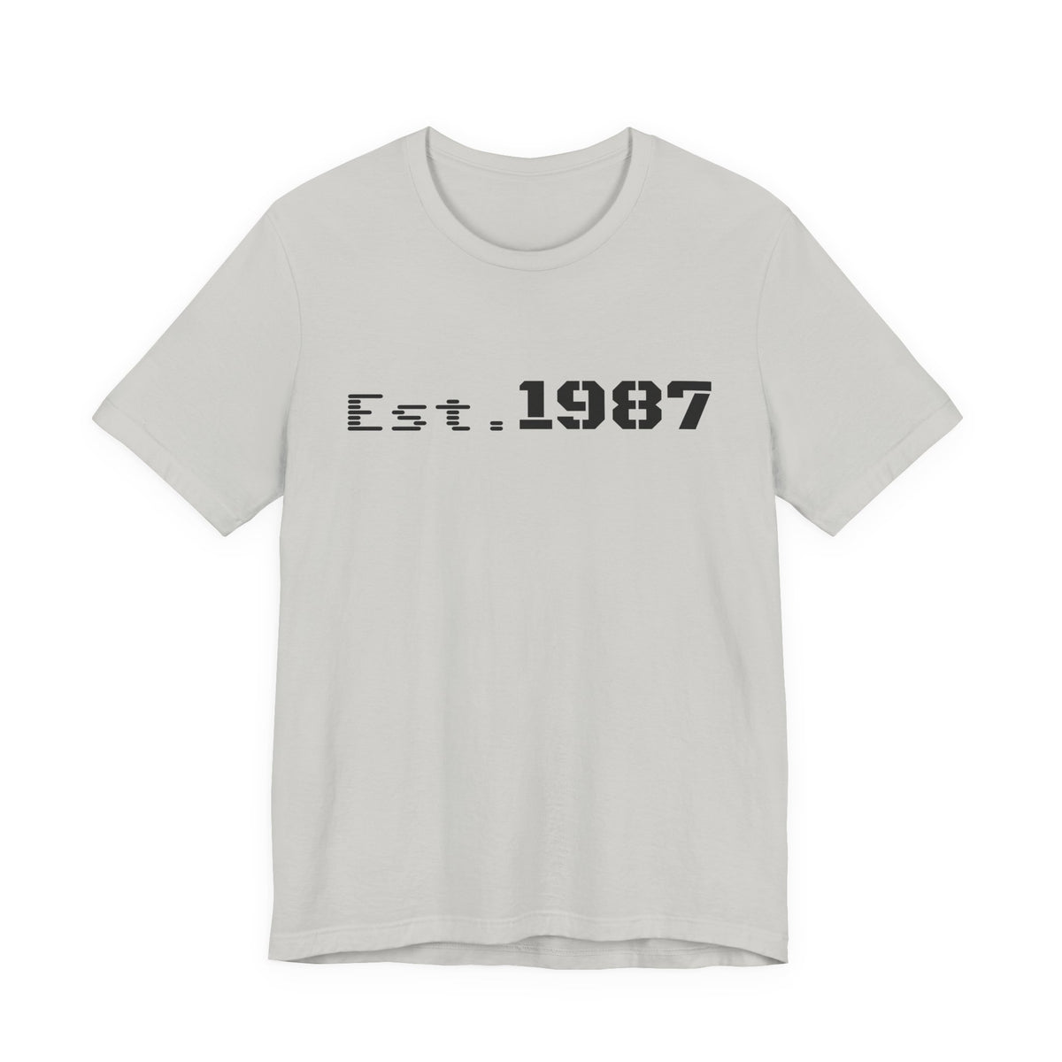 Vintage Est. 1987 T-Shirt by Printify featuring a retro design celebrating the year 1987.