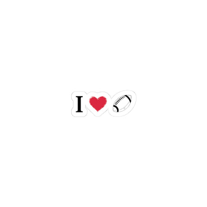 I Love Football -Cut Stickers | Sports Love Decals, Laptop Stickers, Gift for Football Fans, Sticker for Sports Enthusiasts, Home Decor - TRV