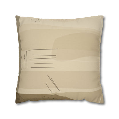 Neutral Abstract Brushstroke Pillowcase | Square Decorative Pillowcase - TRV
