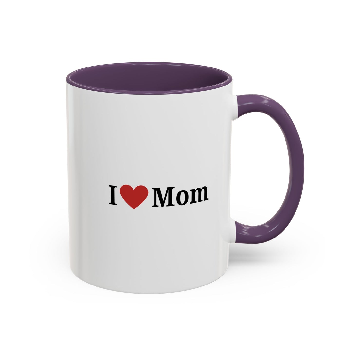 I Love Mom Accent Coffee Mug - Perfect Gift for Mother's Day & Special Occasions - TRV