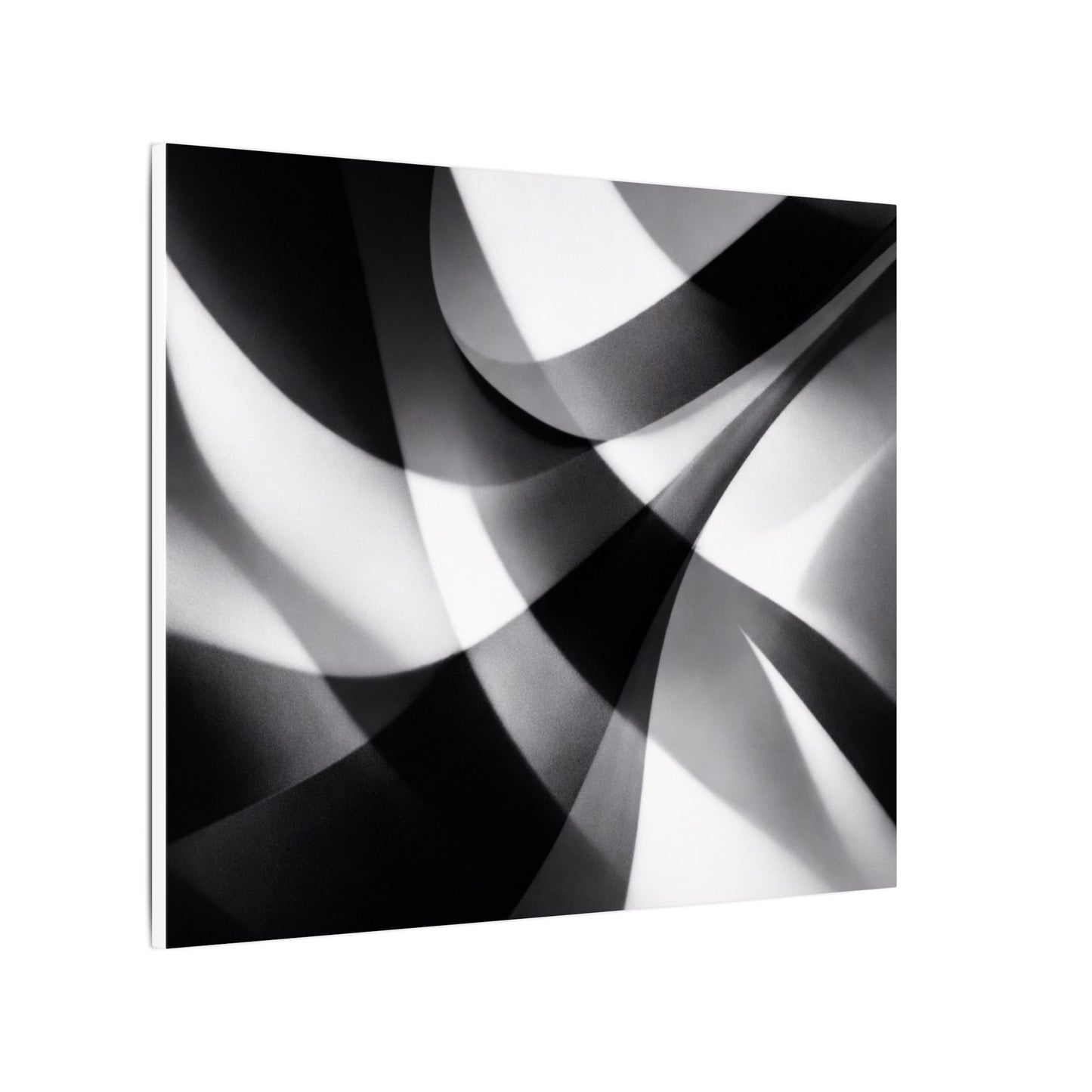 Abstract Black and White Swirl Matte Canvas