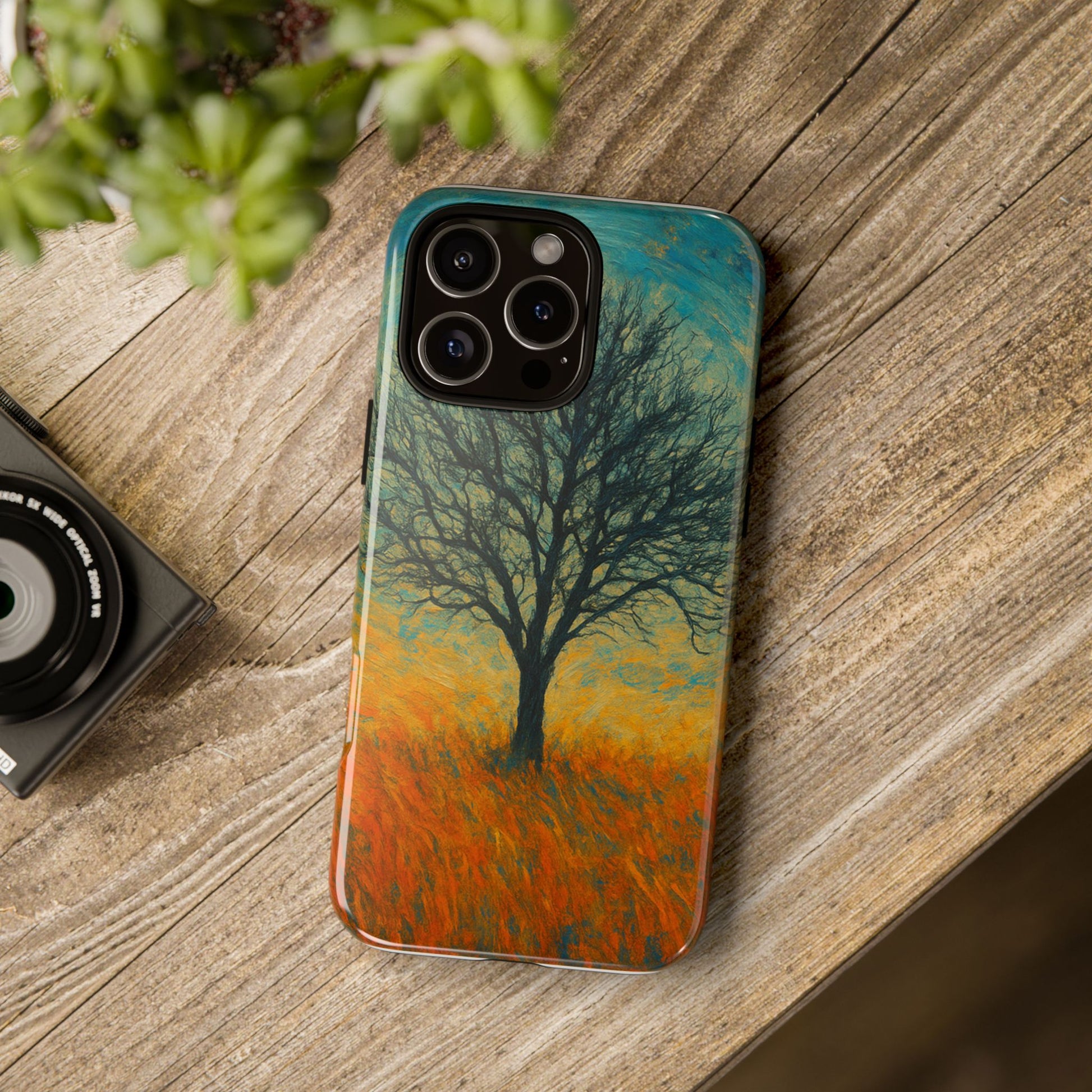 Artistic Phone Case with Tree Design, Nature Lover Gift, Unique Phone Cover, Holiday Present, Eco-friendly Tech Accessories - TRV