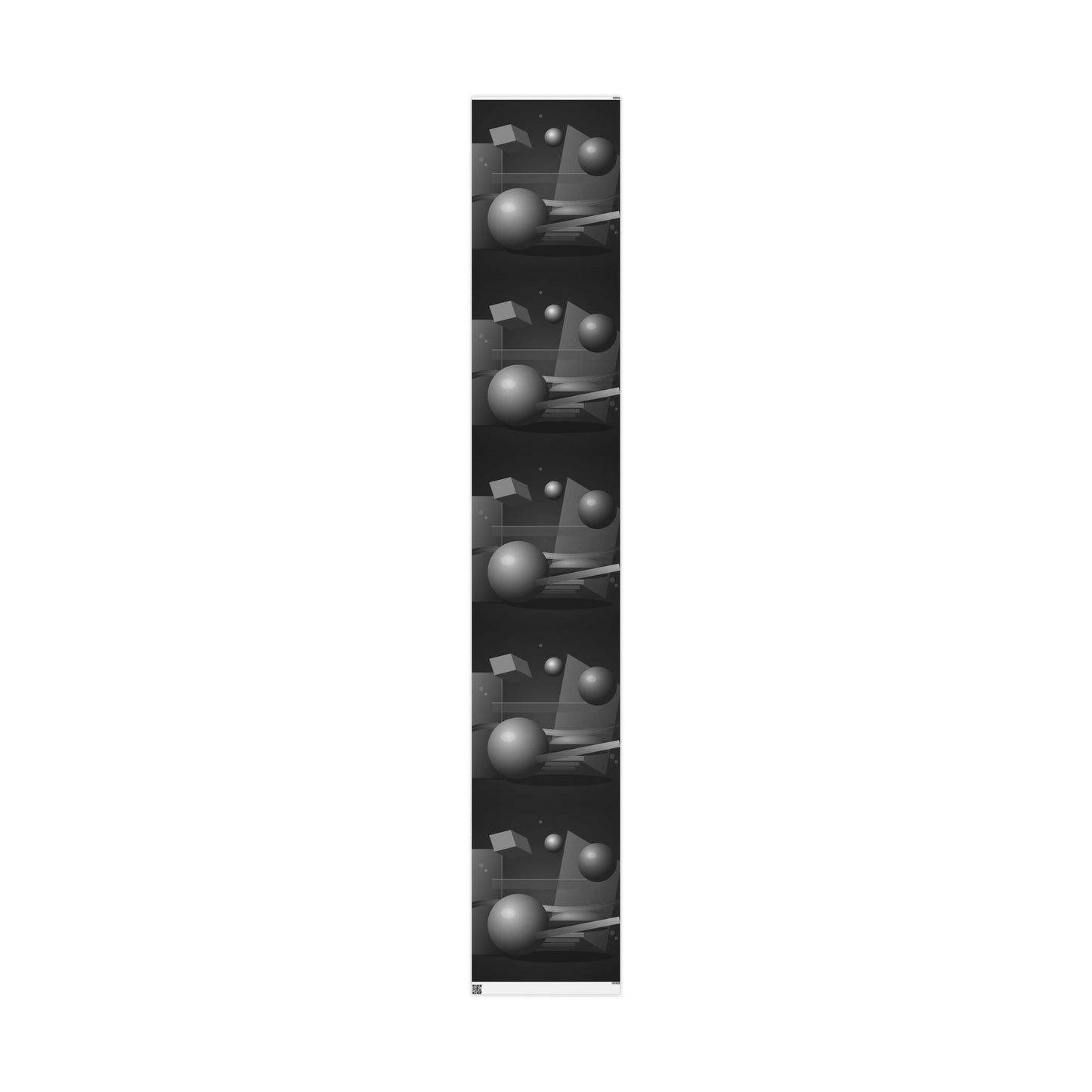 Geometric Shapes Black & Gray Wrapping Paper | Gift Wrap Roll