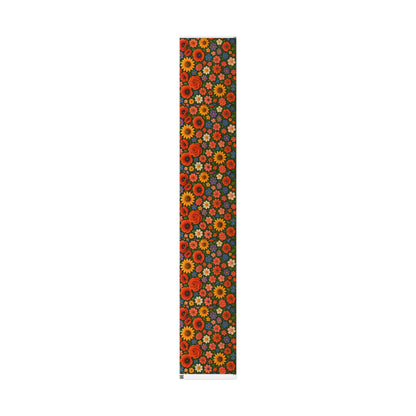 Floral Folk Art Wrapping Paper Roll — Bright Vintage Flower Gift Wrap