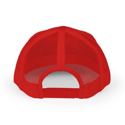 Vintage batter silhouette baseball snapback trucker cap by Printify, featuring a classic design and adjustable mesh back.