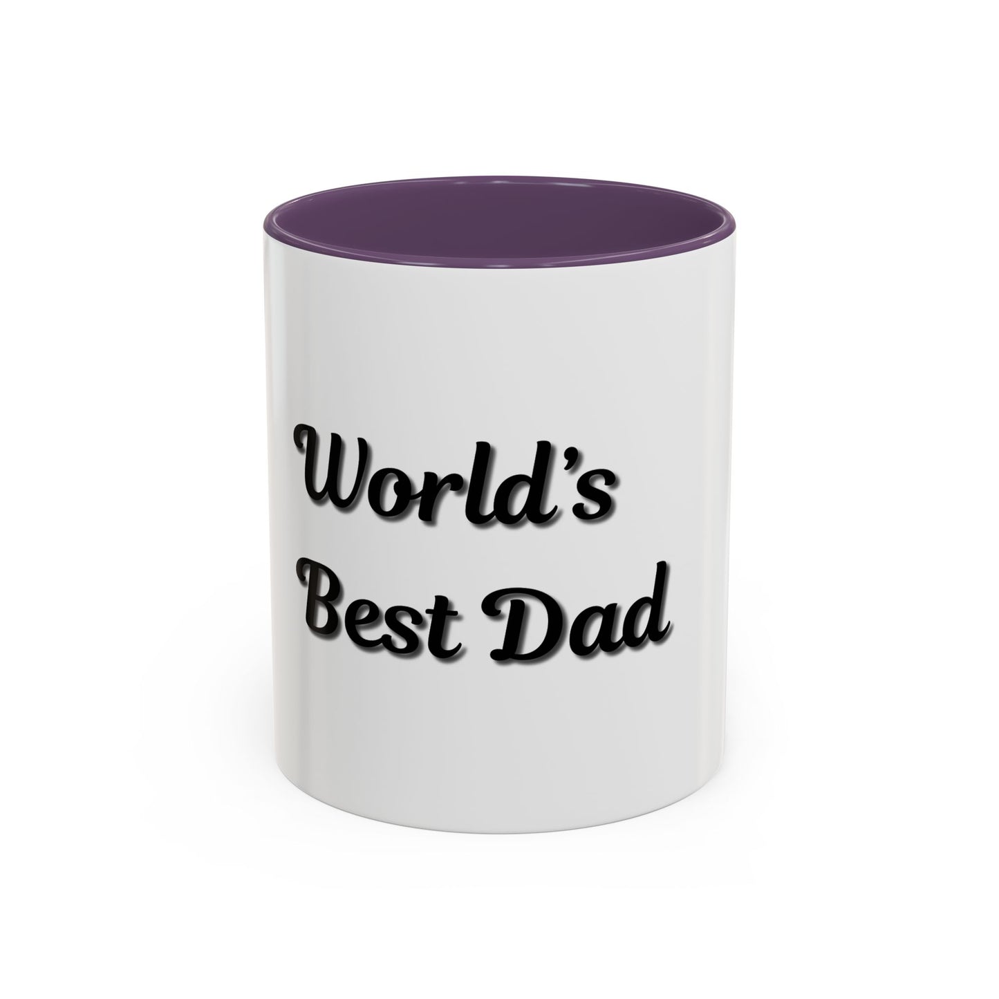 World's Best Dad Accent Coffee Mug - Perfect Gift for Father's Day - TRV