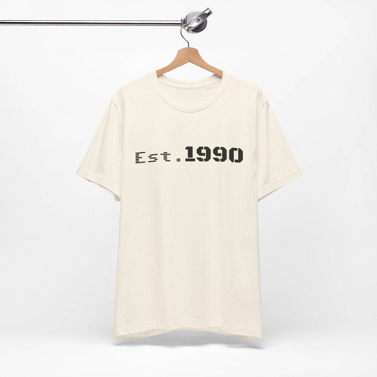 Vintage Est. 1990 T-Shirt by Printify featuring classic design and comfortable fit, perfect for celebrating your birth year.