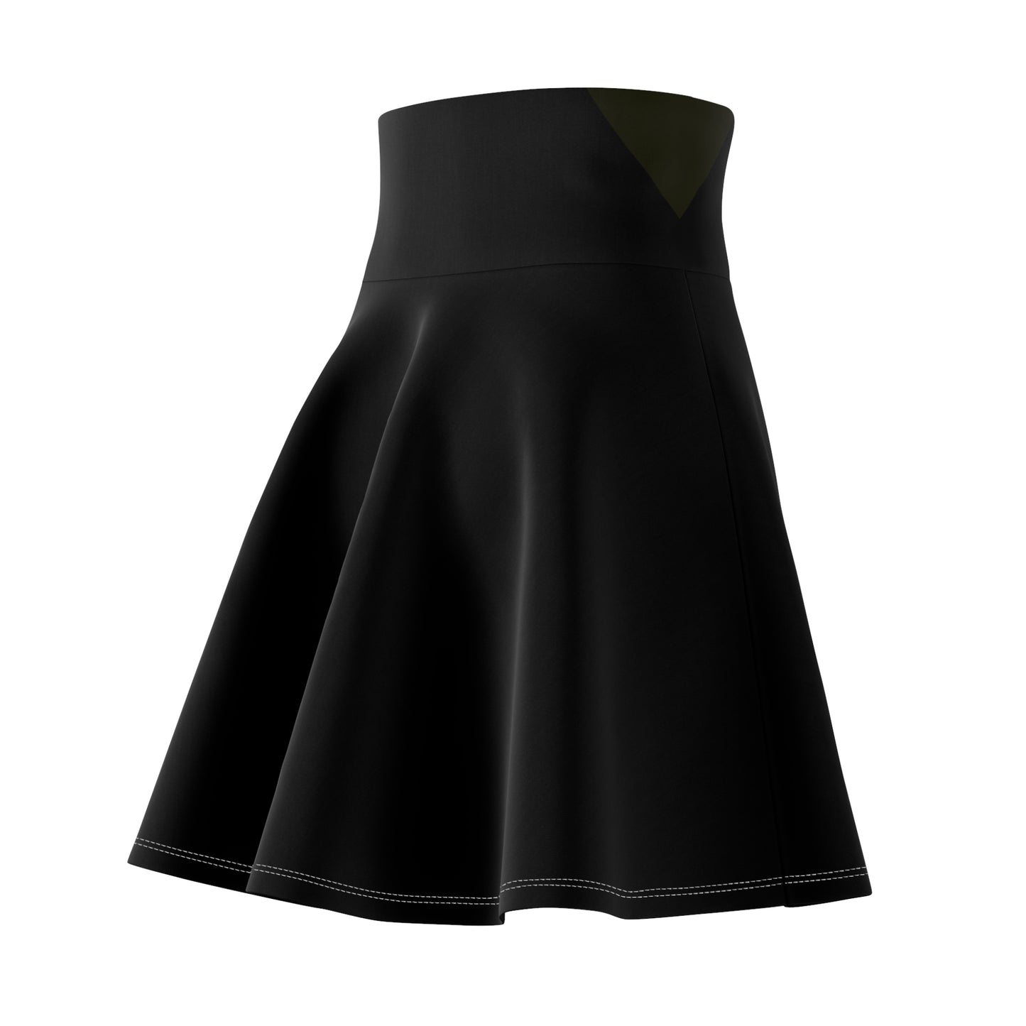 Women's black skater skirt with all-over print, flared design, perfect for summer, everyday wear, and parties by Printify.