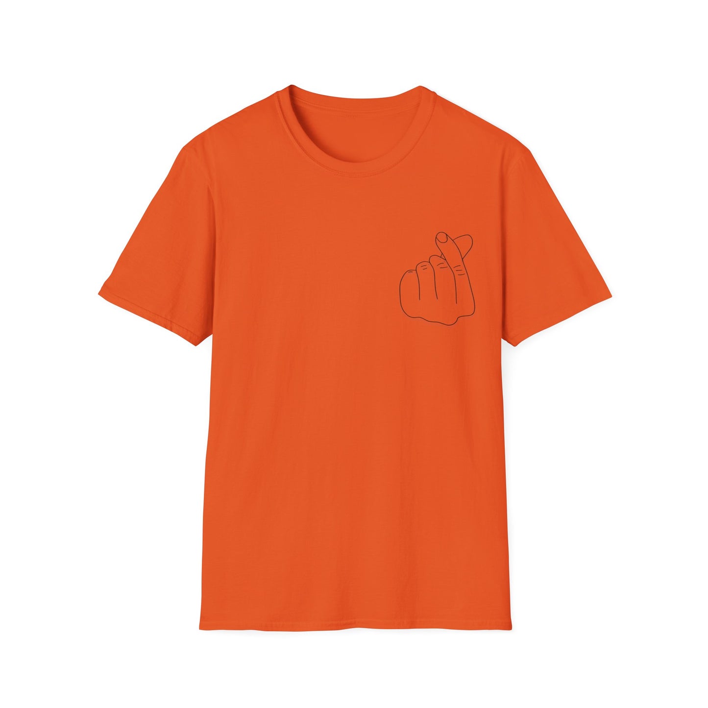Trendy Unisex Softstyle T-Shirt with Love Hand Gesture Design