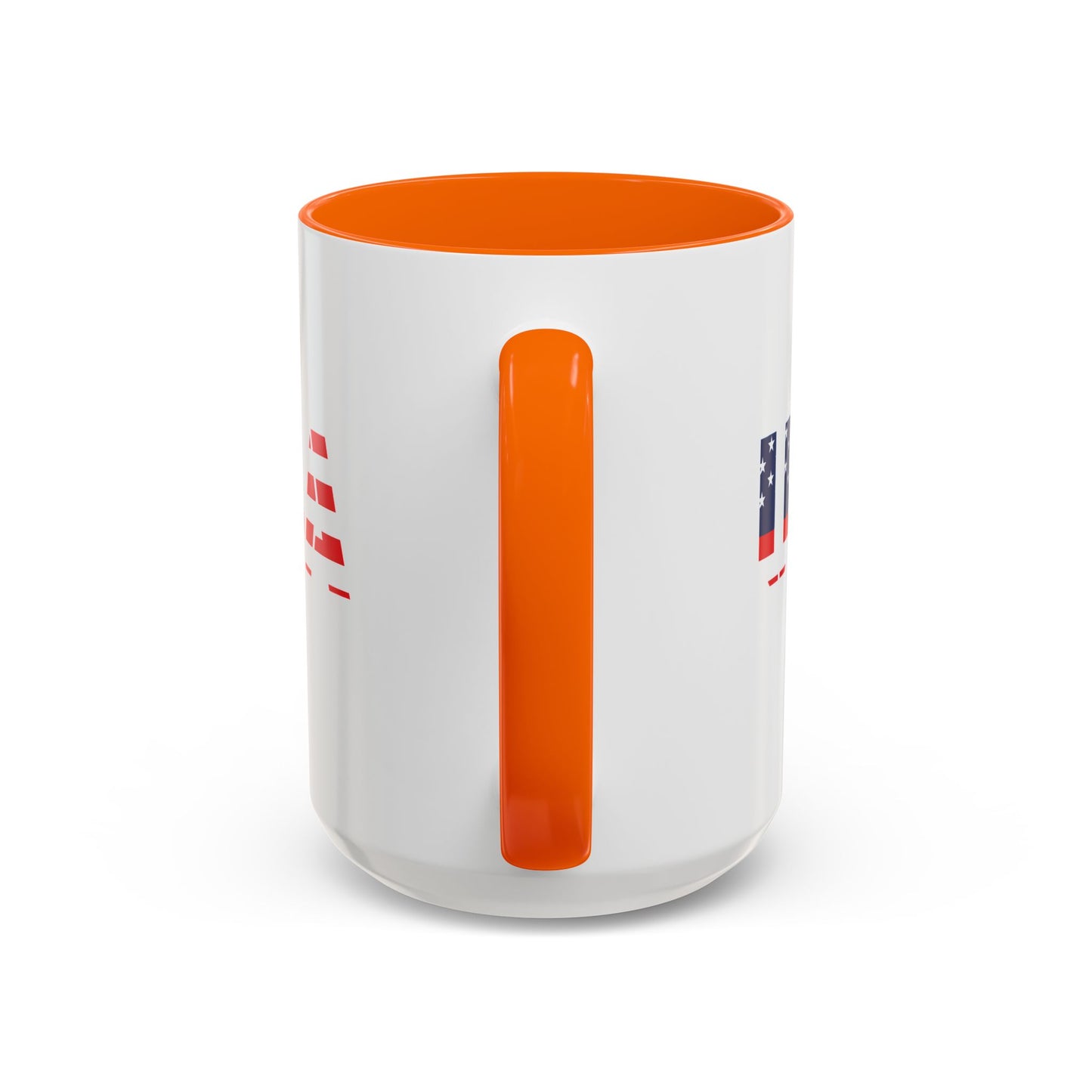 USA Flag Accent Coffee Mug — Patriotic 11/15oz Ceramic Coffee Cup