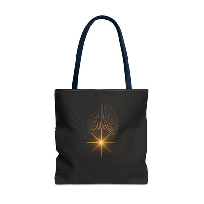 Radiant Starburst Tote Bag | Golden Light Celestial Design - TRV