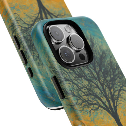 Artistic Phone Case with Tree Design, Nature Lover Gift, Unique Phone Cover, Holiday Present, Eco-friendly Tech Accessories - TRV