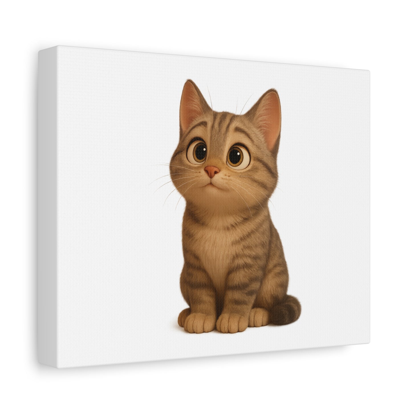 Adorable Cat Canvas Art, Cute Cat Wall Decor, Pet Lover Gift, Nursery Wall Art, Animal Print, Modern Home Decor - TRV