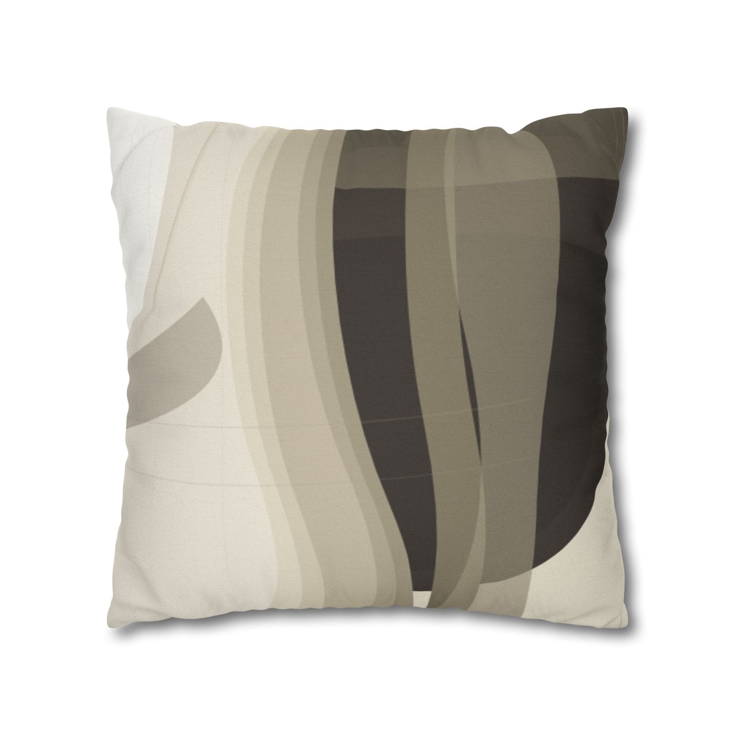 Abstract Neutral Leaf Artwork Pillowcase | Square Pillowcase