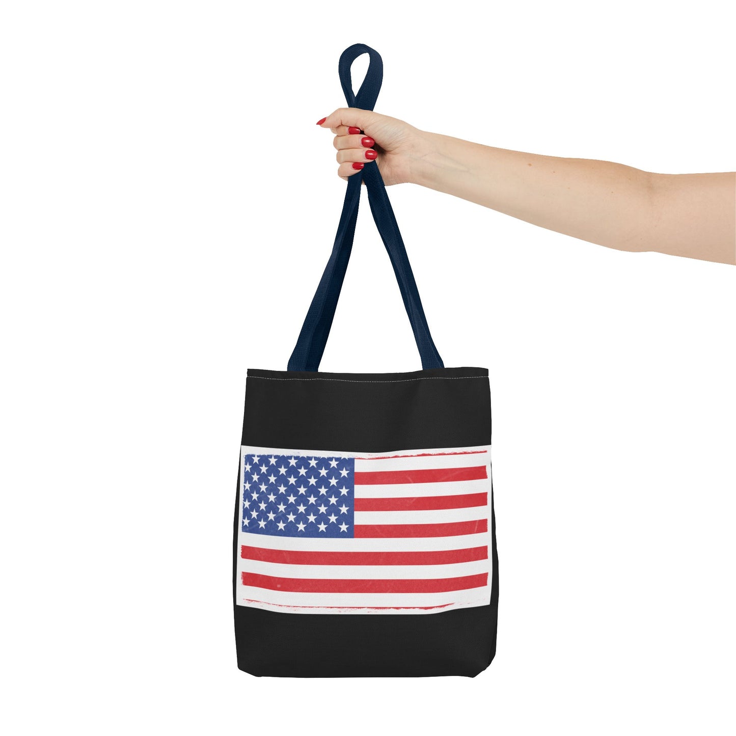 Patriotic Tote Bag, American Flag Carryall, Beach Bag, Reusable Shopping Tote, Independence Day Gift - TRV