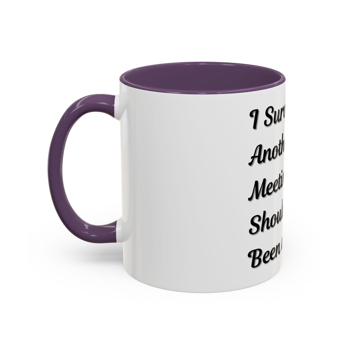 Humorous Coffee Mug - "I Survived Another Meeting That Should Have Been an Email" - TRV