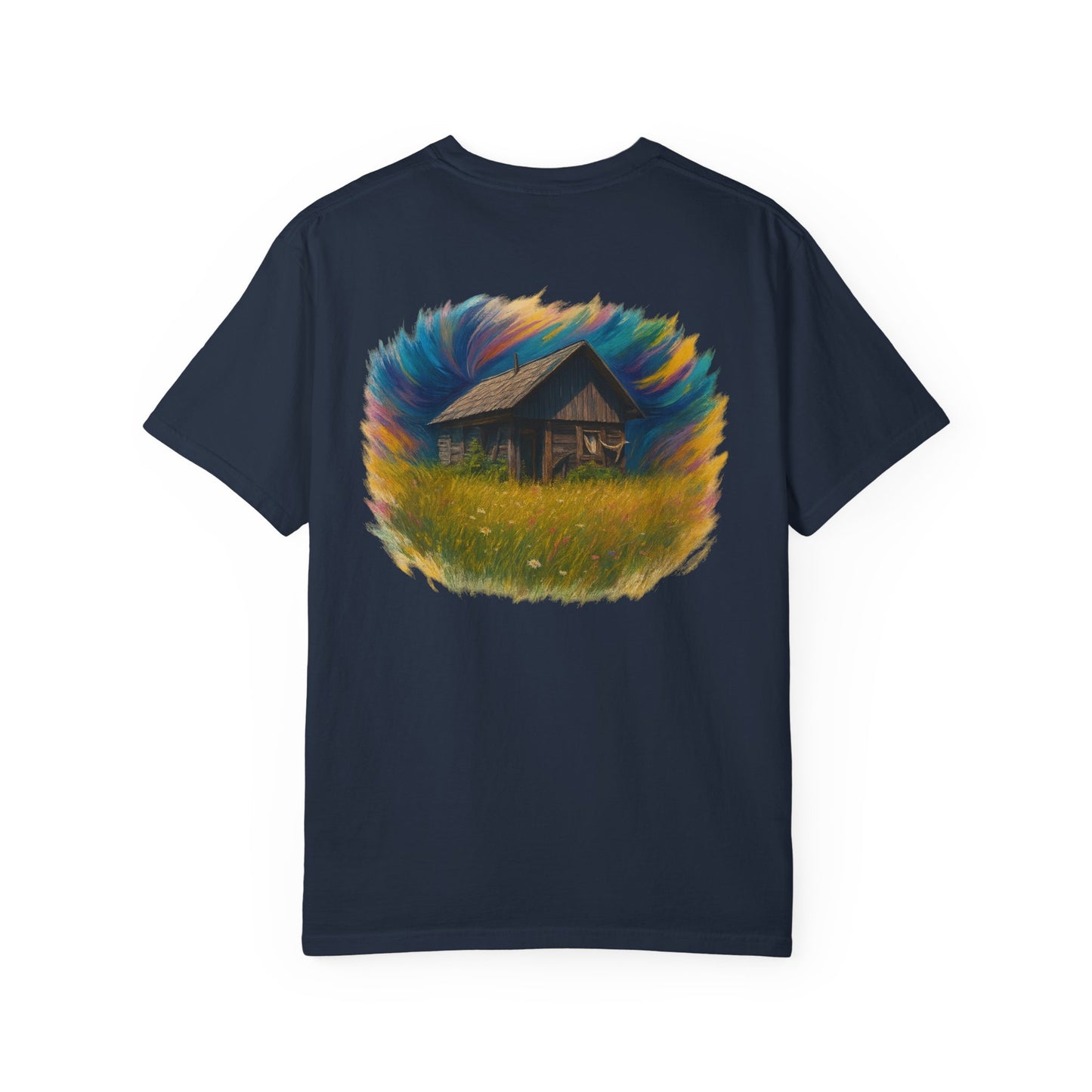 Rustic Landscape T-shirt | Relaxed Fit Tee, Casual Wear, Nature Lover Gift, Summer Outing Top, Eco-Friendly Apparel - TRV