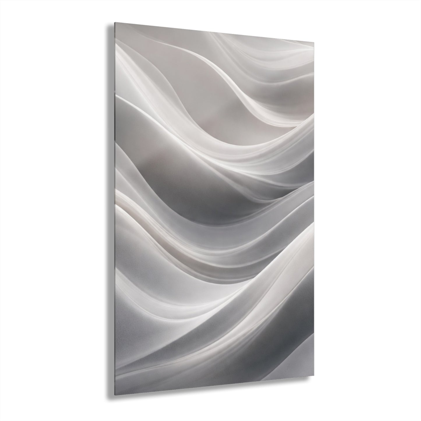 Abstract White Wave Acrylic Print | Wall Art