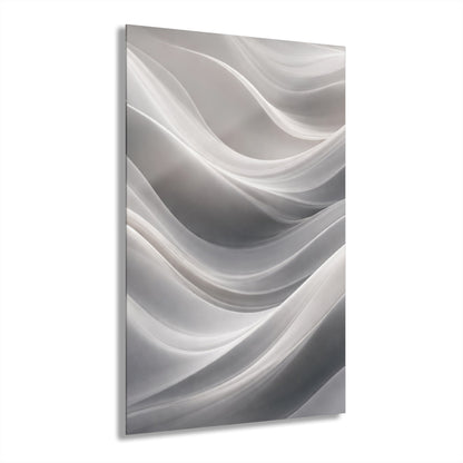 Abstract White Wave Acrylic Print | Wall Art