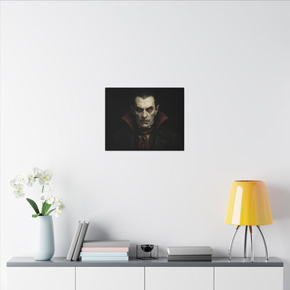 Vampire Portrait Canvas Wall Art – Gothic Dracula Matte Stretched Print